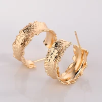 irregular 14k gold covered wide edge color preserved large circle euro american earrings are used for diy necklaces earrings