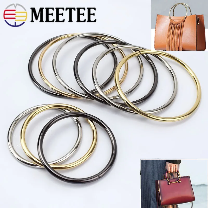 2pcs Meetee O Ring Metal Bag Handle Buckles for Women Handbag Lock Decoration Clasp Handles Connect DIY Part Accessories | Дом и сад