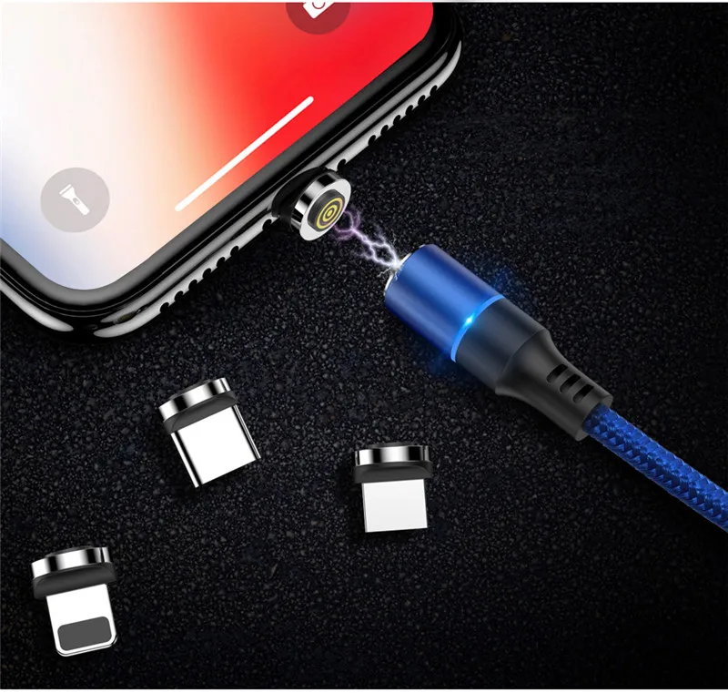 1 м 2 м Магнитный Micro USB кабель для iPhone X XS samsung Android Phone 3A Быстрая зарядка usb type C кабель магнитное зарядное устройство провод шнур