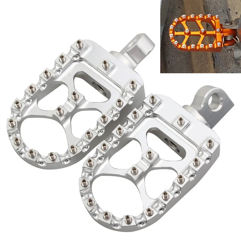 Мотоциклетные Регулируемые вращающиеся серебряные колышки MX для внедорожника