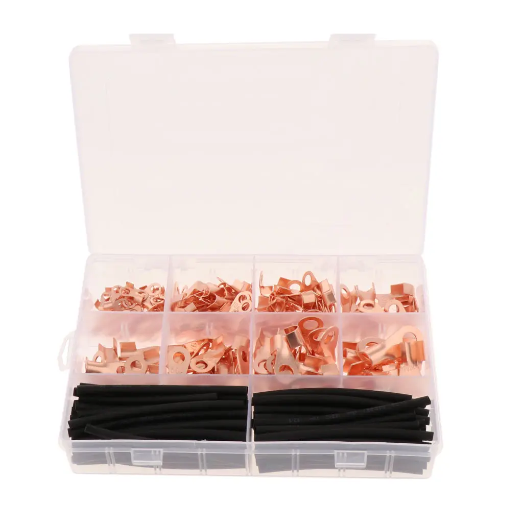 

Обжимные медные наконечники для проводов с открытым цилиндром, 245 шт.