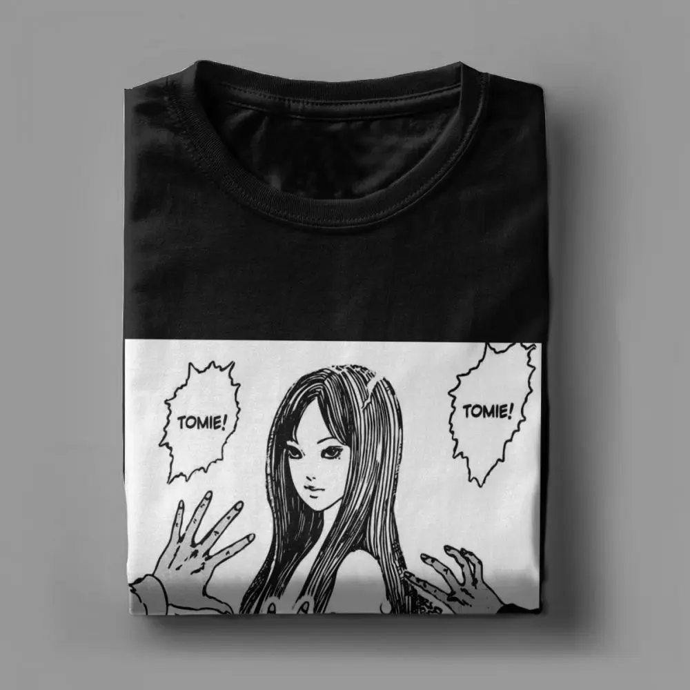 Мужская футболка Junji Ito Аниме Манга Япония ужас Kawaii Милая Повседневная с