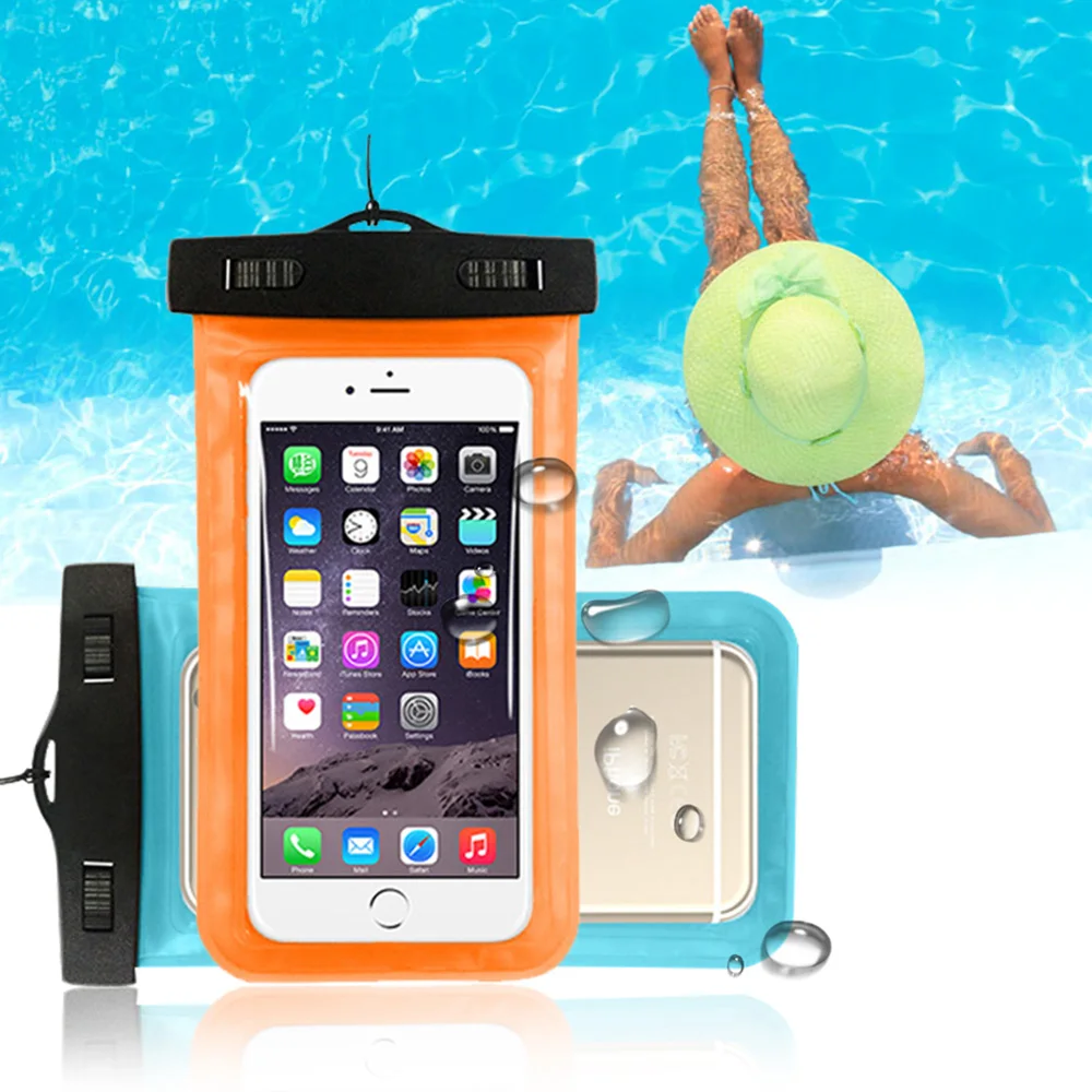For Swimming Universal 4.8&quot-6.0&quot Waterproof Phone Bags Pouch for iPhone 6 7 plus Case Dry Cover Cases Xiaomi Samsung | Мобильные