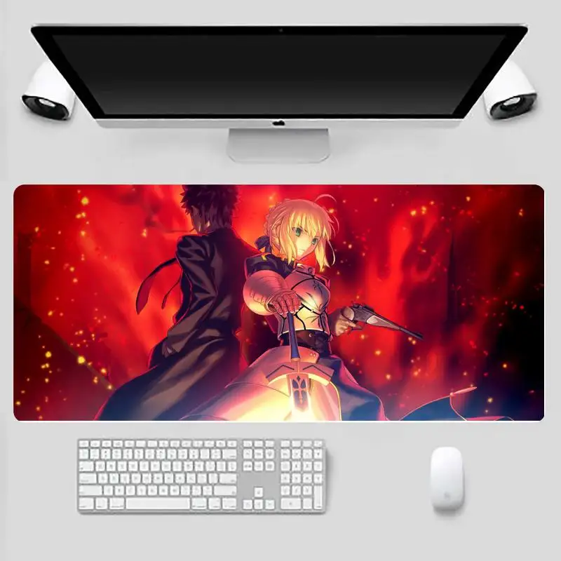 

Fate Grand Order Anime Girl Mousepad Gaming Desk mat Table Protect Gamer Office Large Mouse Mat pad X XL Non-slip Laptop Cushion