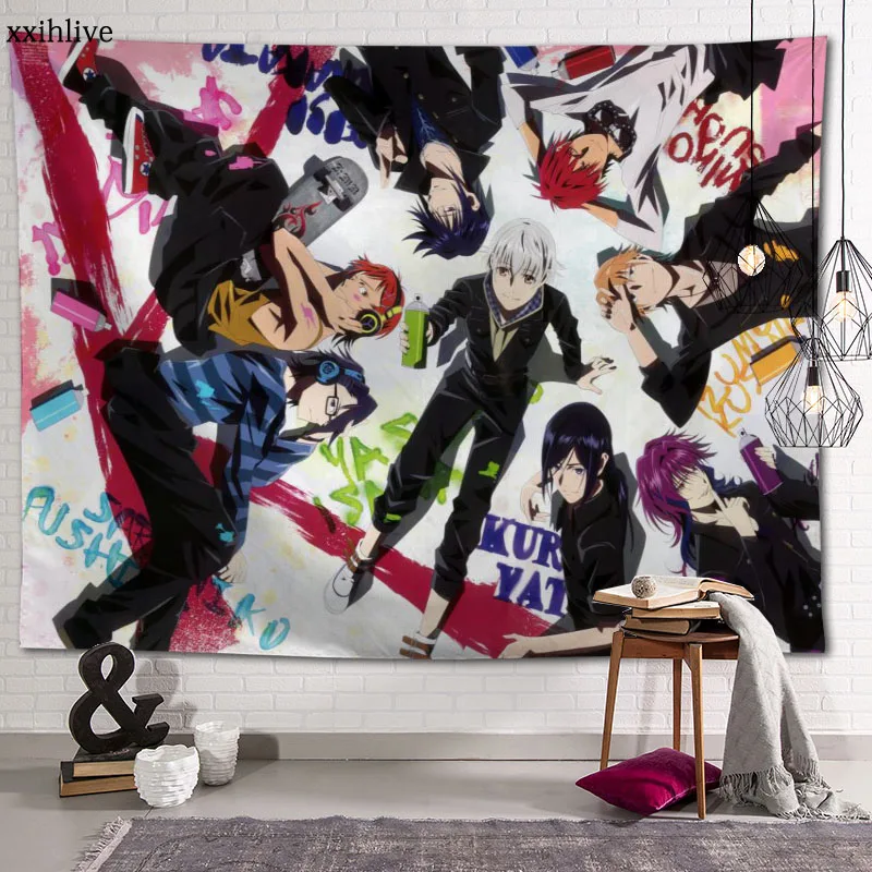 

Hot Sale Custom Japanese Anime K Project Large Tapestry Wall Hanging Bohemian Tapestries Mandala Art Decor 100x150cm,130x150cm