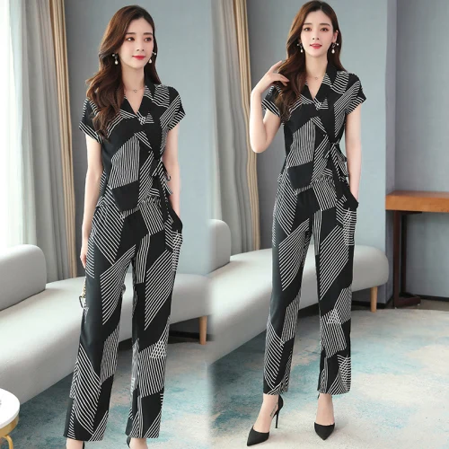 

Женский костюм из двух предметов, летний стильный комплект, 2020