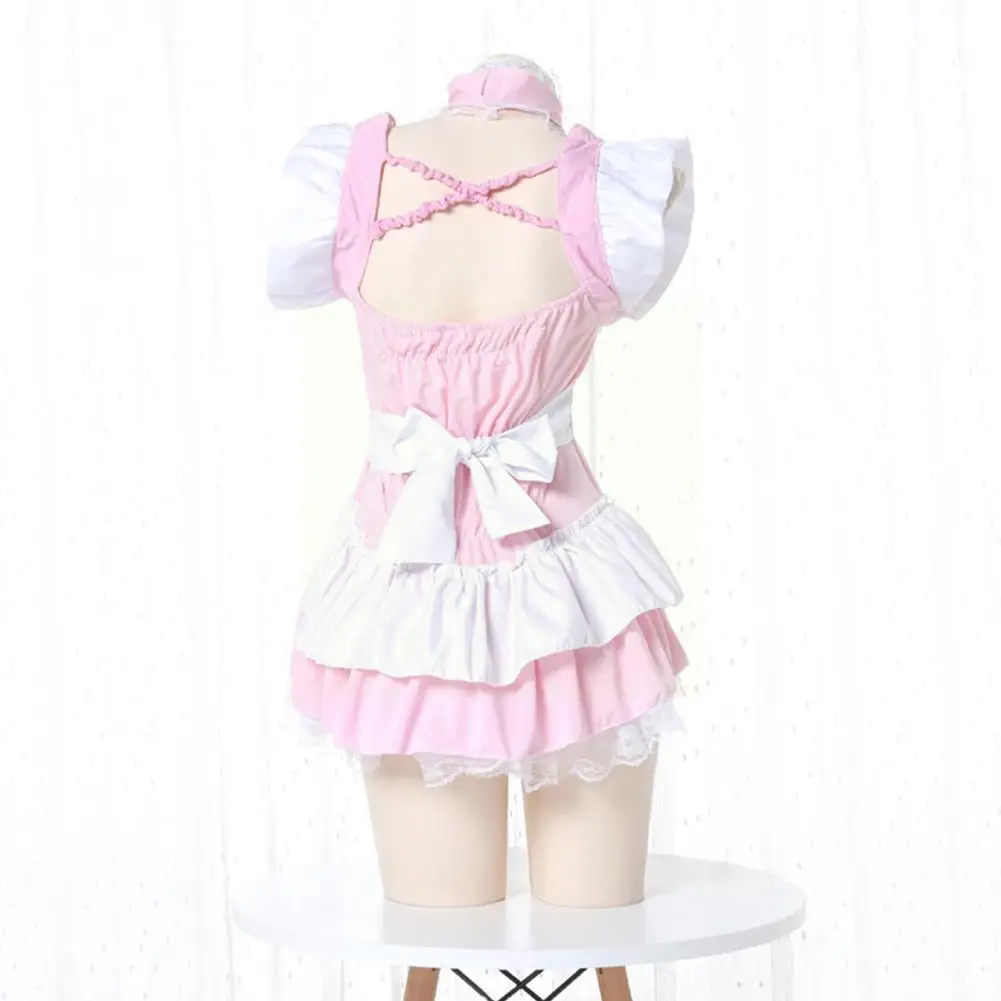 

Женский костюм горничной, готические платья Лолиты, аниме косплей, костюм на Хэллоуин, фартук, платье большого размера, униформы B4i1