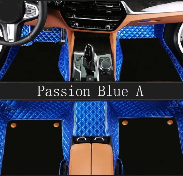 Автомобильные коврики для Mercedes Benz W203 W204 W205 C class 180 200 220 250 300 350 C160 C180 C200 C220 C300 C350 ковер вкладыши - Название цвета: Blue  Luxury