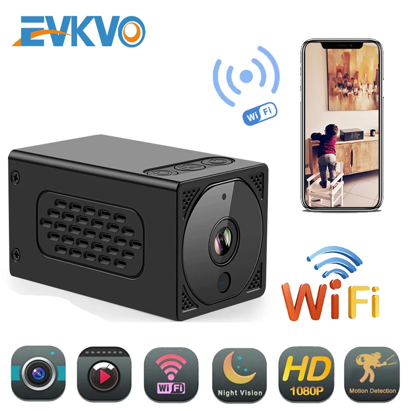 Мини камера 1080P Wi Fi HD видеокамера Безопасность и защита запись на заказ время