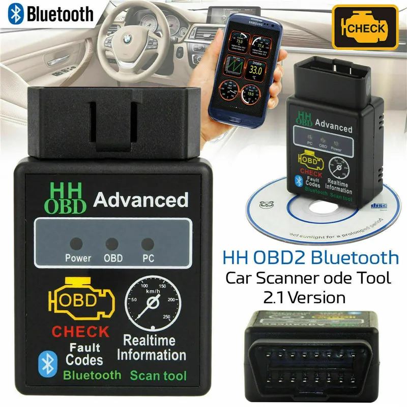 Автомобильная диагностика ELM327 V2.1 Bluetooth II для volkswagen golf 4 ford focus 3 toyota auris seat exeo bmw e46 audi