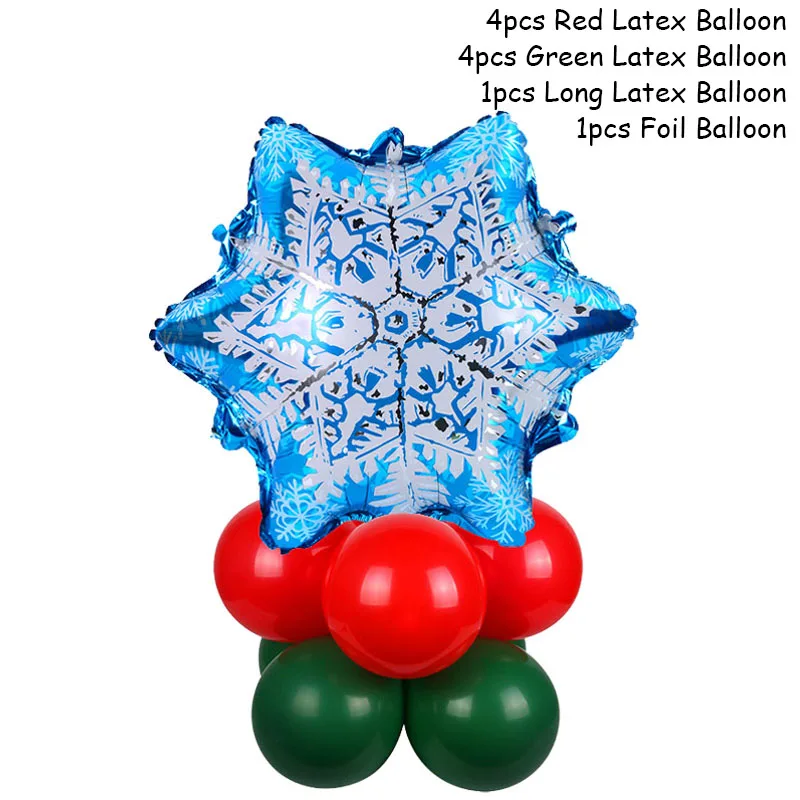 10pcs Balloon Set Рождественские украшения, воздушные шары, Набор Санта Клауса, снеговика, рождественские воздушные шары из фольги Globos, рождественские украшения для вечеринки, рождественские украшения - Цвет: 10pcs Balloon Set