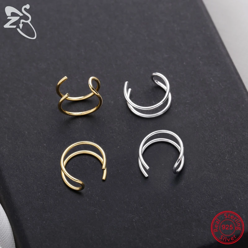 Серьги-каффы женские из серебра 925 пробы 2 шт./лот | Украшения и аксессуары