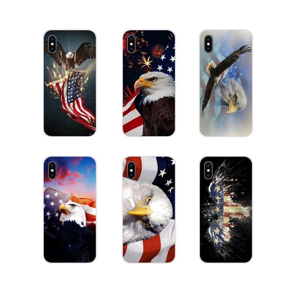 Силиконовый чехол для huawei G7 G8 P7 P8 P9 P10 P20 P30 Lite Mini Pro P Smart Plus 2017 2018 2019 Eagles Flag of