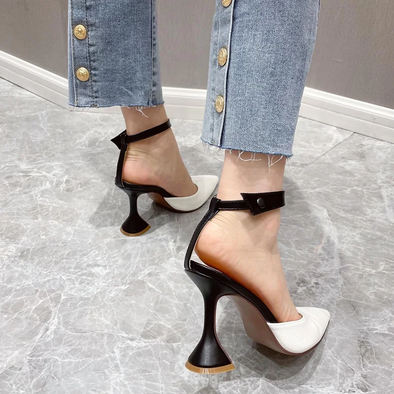 

2021 new Baotou all-match elegant party high heel sandals female summer pointed temperament French high heels