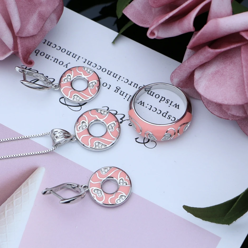 LMFALECA подлинное серебро 925 пробы ювелирные наборы романтическая Милая принцесса