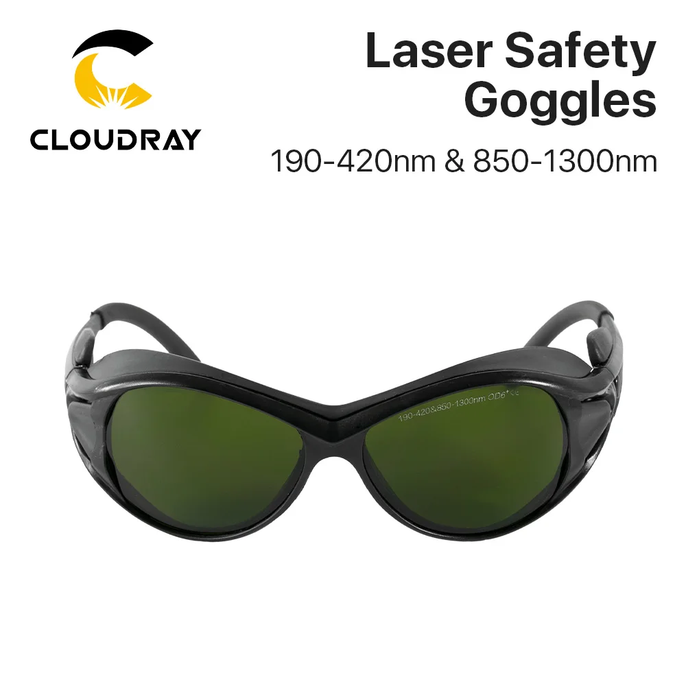 Cloudray-gafas de seguridad láser 1064nm, 850-1300nm OD6 + CE, gafas protectoras para láser de fibra estilo A