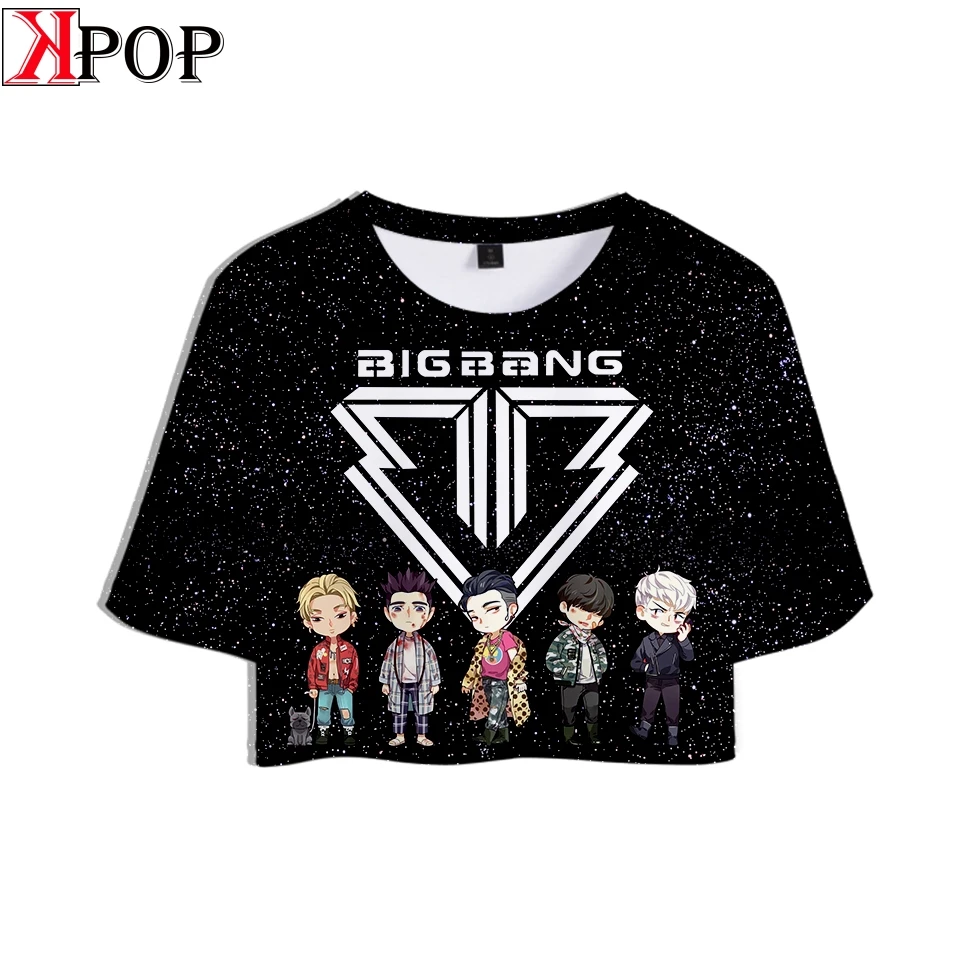 Pride Bigbang комплект из двух предметов 3D футболка с короткими рукавами женская