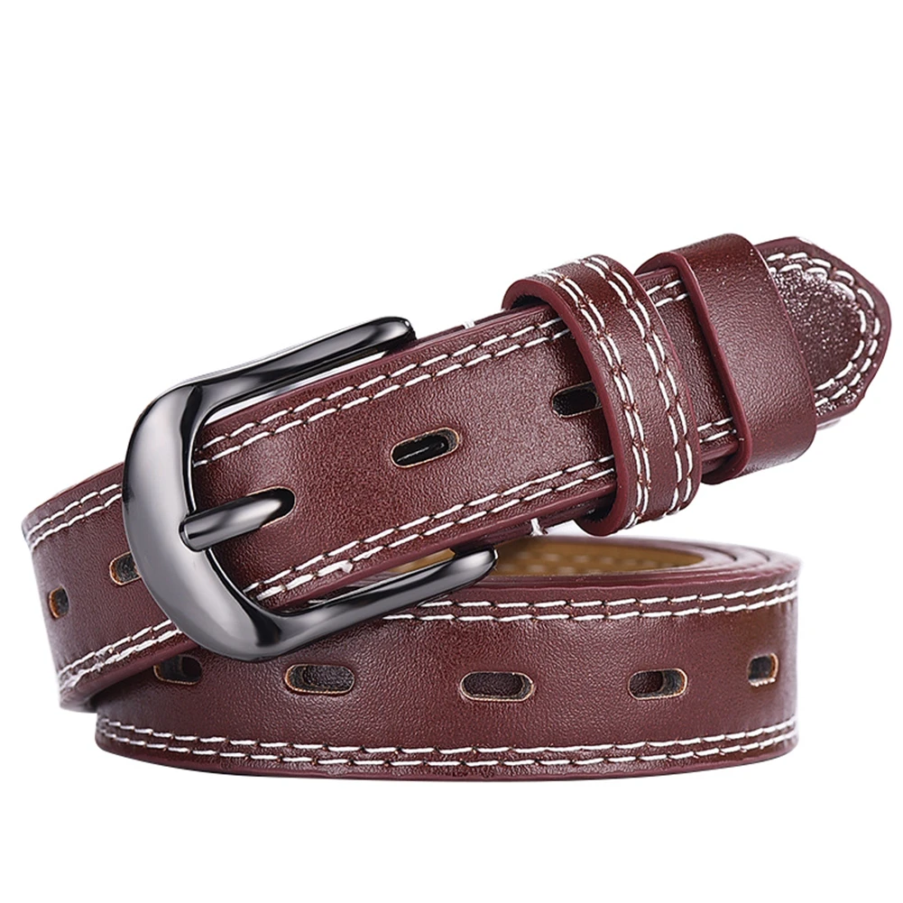 Ремень в стиле бохо Женский модный винтажный кожаный пояс с металлической