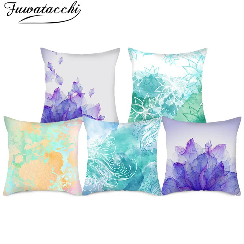 Fuwatacchi Butterfly Cushion Covers Flowers Pillow Cases Cotton New for Bedroom Sofa and Chair Decorative 45*45cm | Дом и сад
