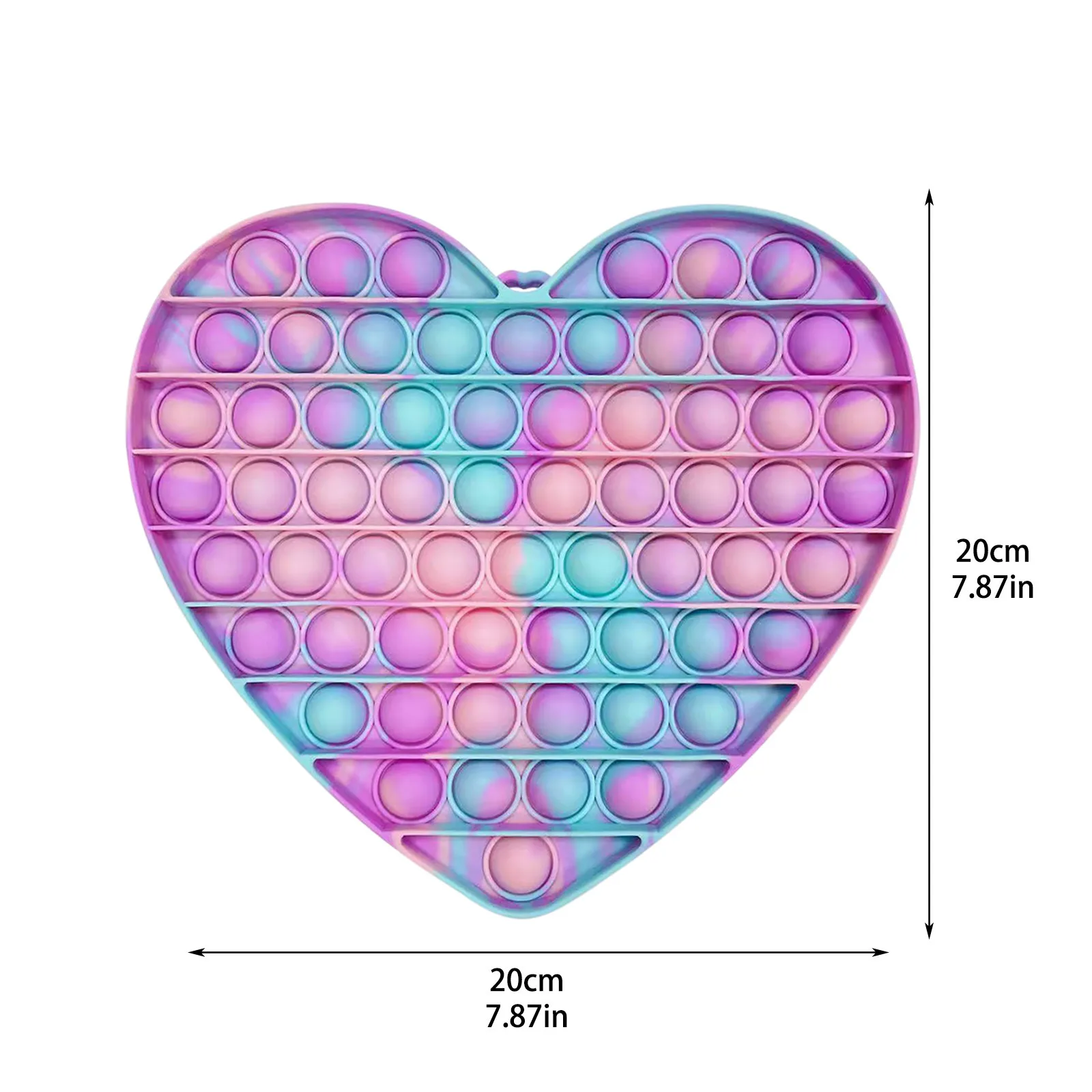 

200mm Tie Dye Fidget Anti-stress Big fidget Toys Push Bubble Sensory Pops Toy Autism Special Needs Decompression Relax Pressure