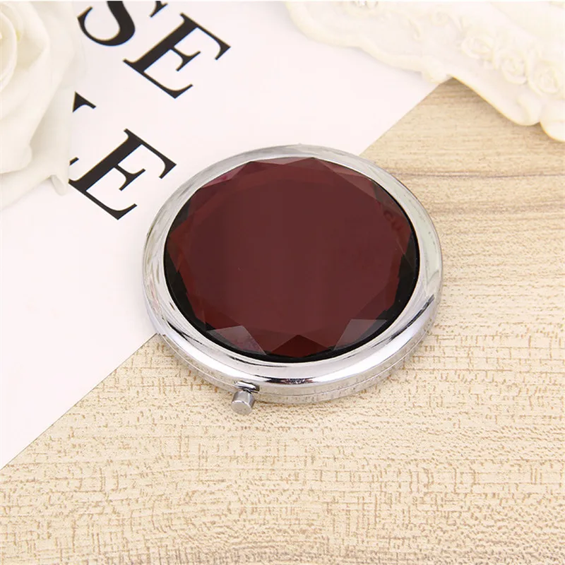 Роскошное зеркало для макияжа TY216 с кристаллами портативные круглые складные