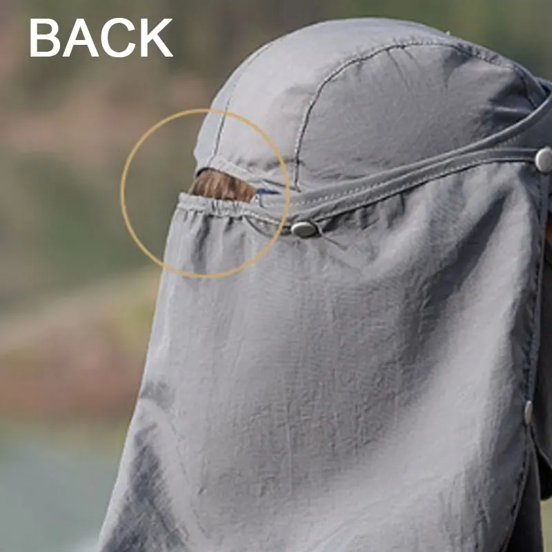 Кепка для рыбалки быстросохнущая бейсболка с крышкой лица и шеи уличная защитная
