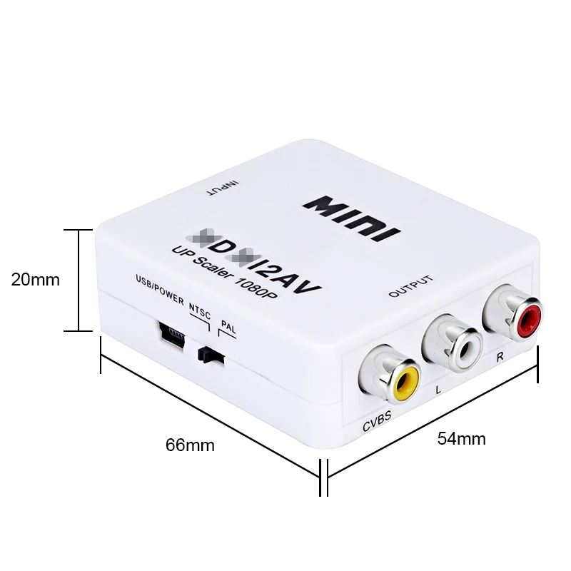 HD 1080P HDMI совместимый адаптер скалер AV композитный преобразователь видео с RCA CVSB L/R