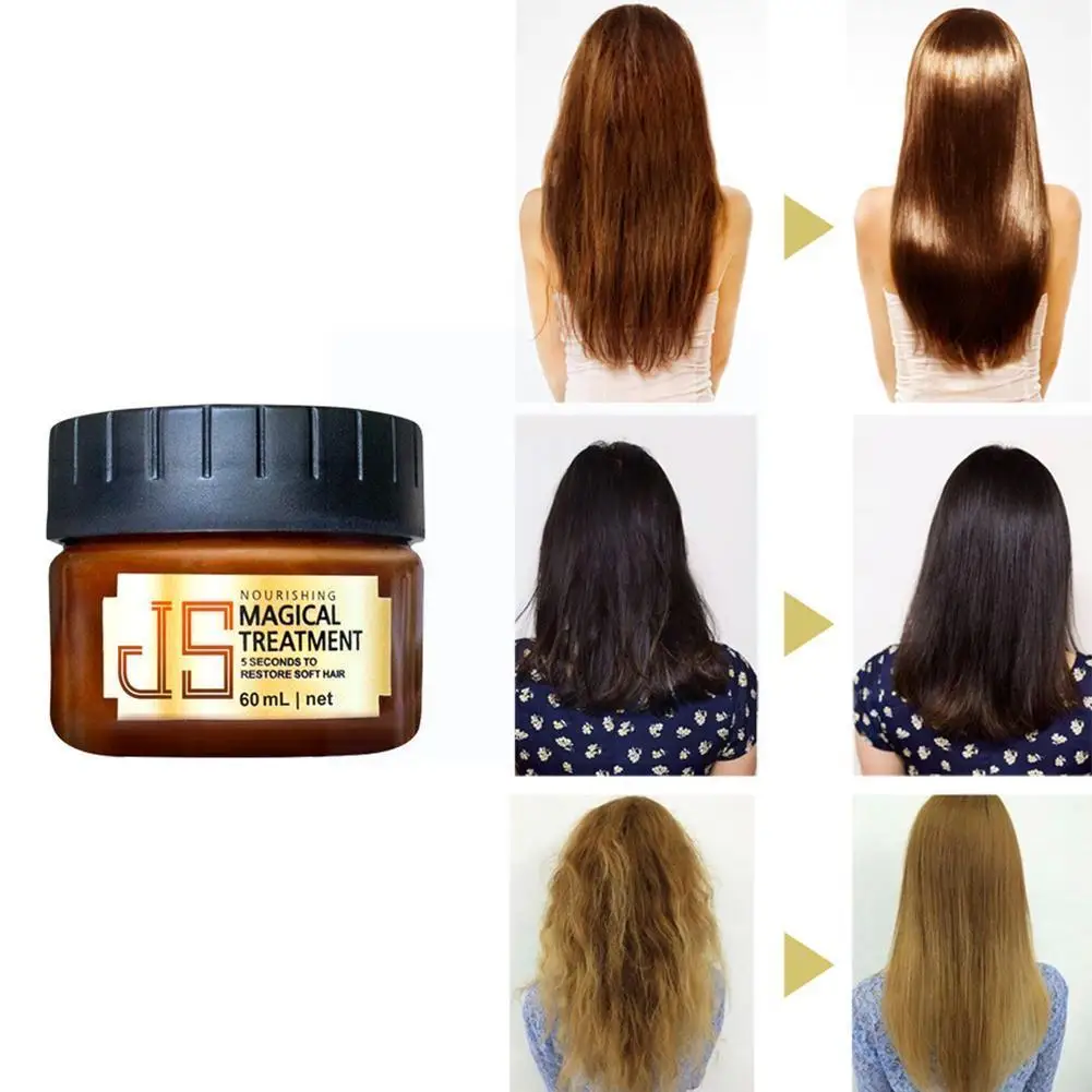 

60ml Magical Keratin Repair Hair Mask Treatment For Damaged Hair Care Hair Roots Treatment Moisturizing Dry Hair Conditione S3X1