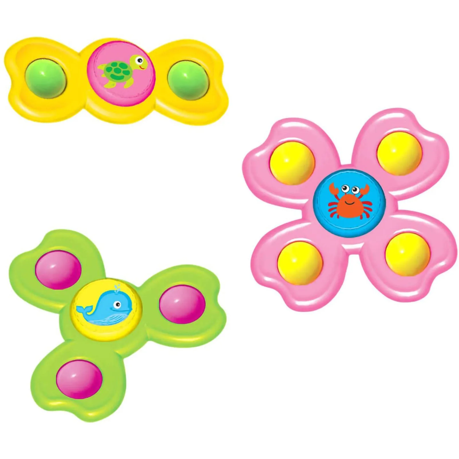 

3PCS Baby Toy Spin Sucker Spinning Top Spinner Toy Baby Adult Kids Funny Toys Classic Gyroscope Children Birthday Gift Bath Toys