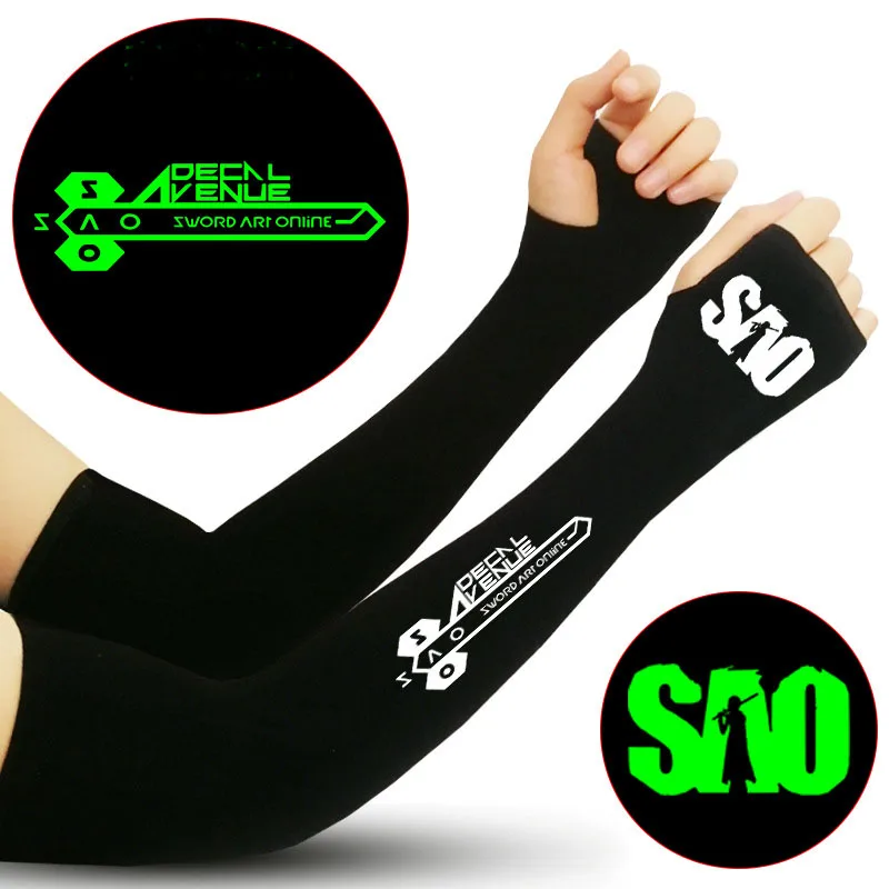 1 пара новинка аниме меч искусство онлайн Сан рукава Защита от УФ-лучей защитные