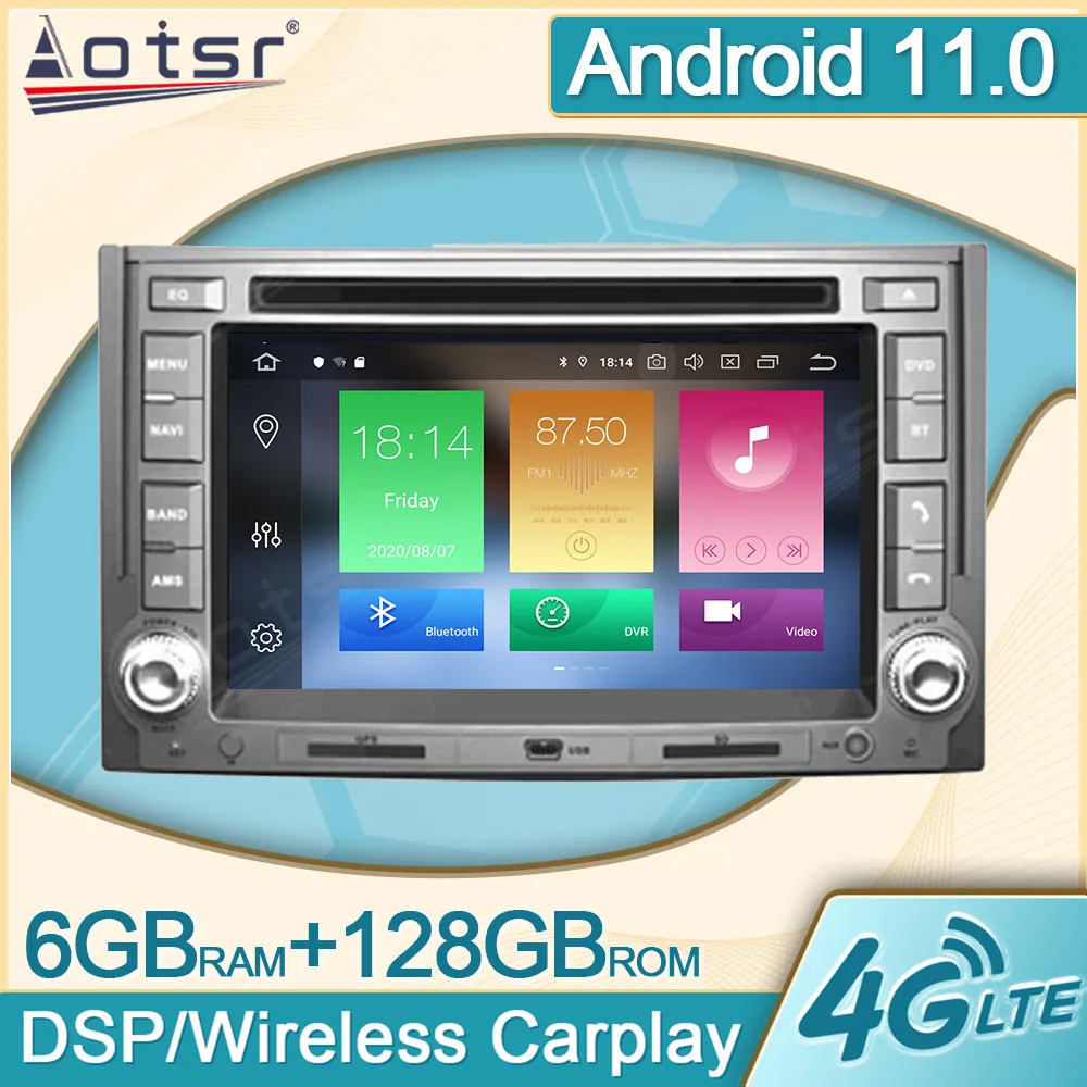 

6 + 128G Android 11,0 для Hyundai H1 TQ 2007 2008 2009 - 2015 Автомагнитола мультимедийный GPS навигатор видеоплеер Carplay DVD головное устройство DPS