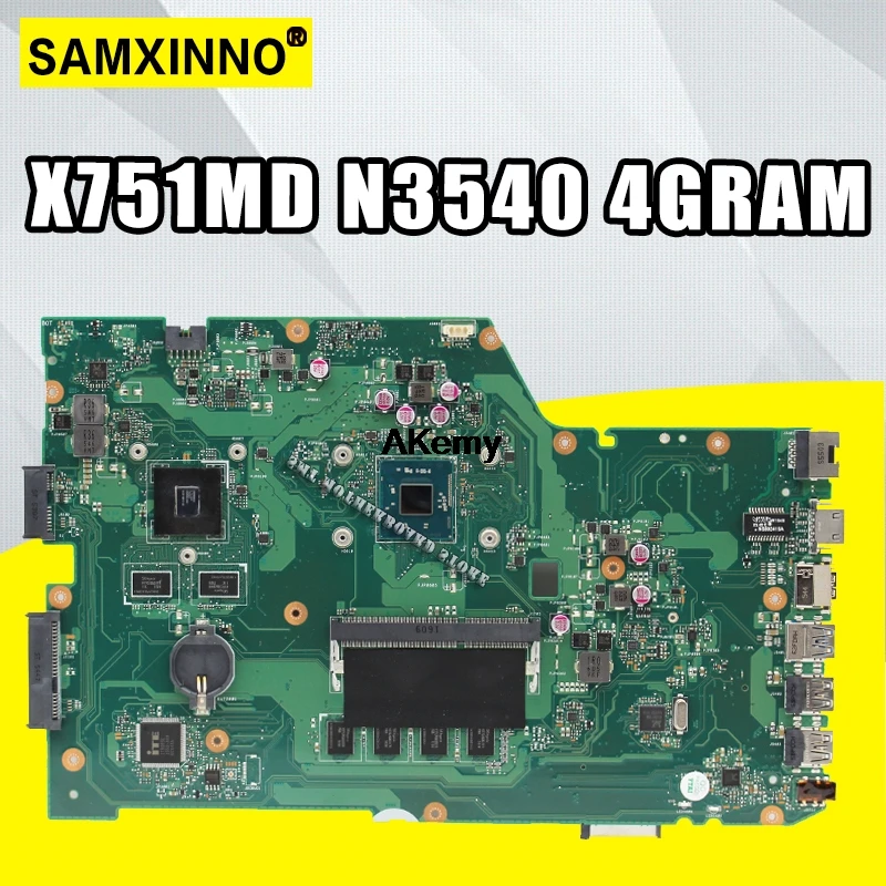 Материнская плата X751MD N3540 GT820M 4 Гб ОЗУ REV: 2,0 для ASUS k751M K751MA X751MA R752M материнская плата для ноутбука протестирована в целости и сохранности