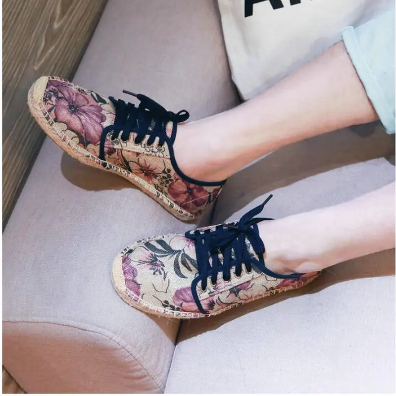 Новинка Модные летние мужские повседневные парусиновые туфли с пеньковой