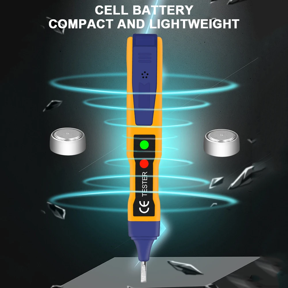 

12-36V Non-Contact Voltage Tester Pen Adjustable Sensitivity with Light & Buzzer Alarm for Live/Null Wire Judgment