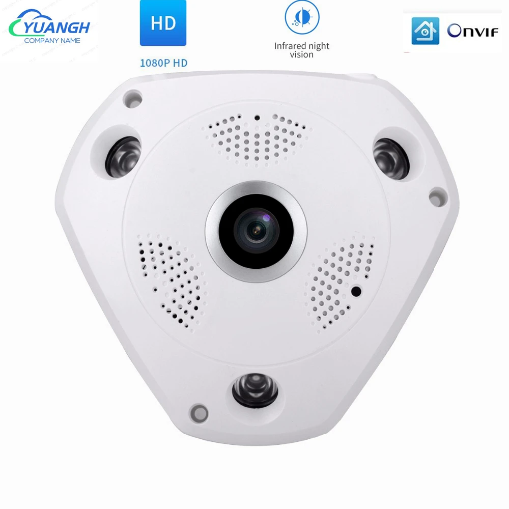 IP камера видеонаблюдения рыбий глаз 1080P с углом обзора 180 градусов|Камеры