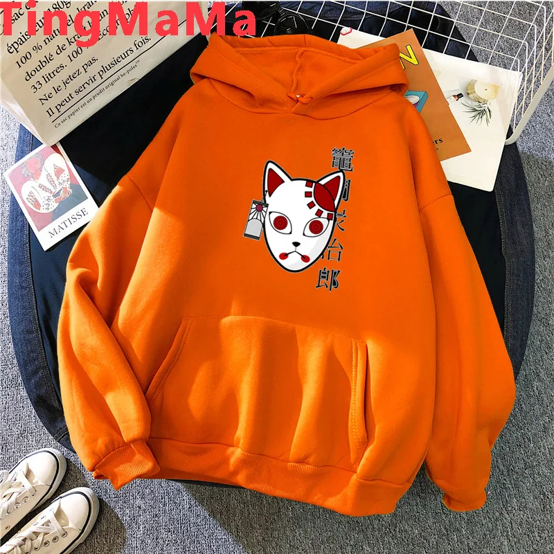 

Demon Slayer Kimetsu No Yaiba Tanjirou Kamado hoodies female hip hop anime Korea Oversized women hoddies graphic
