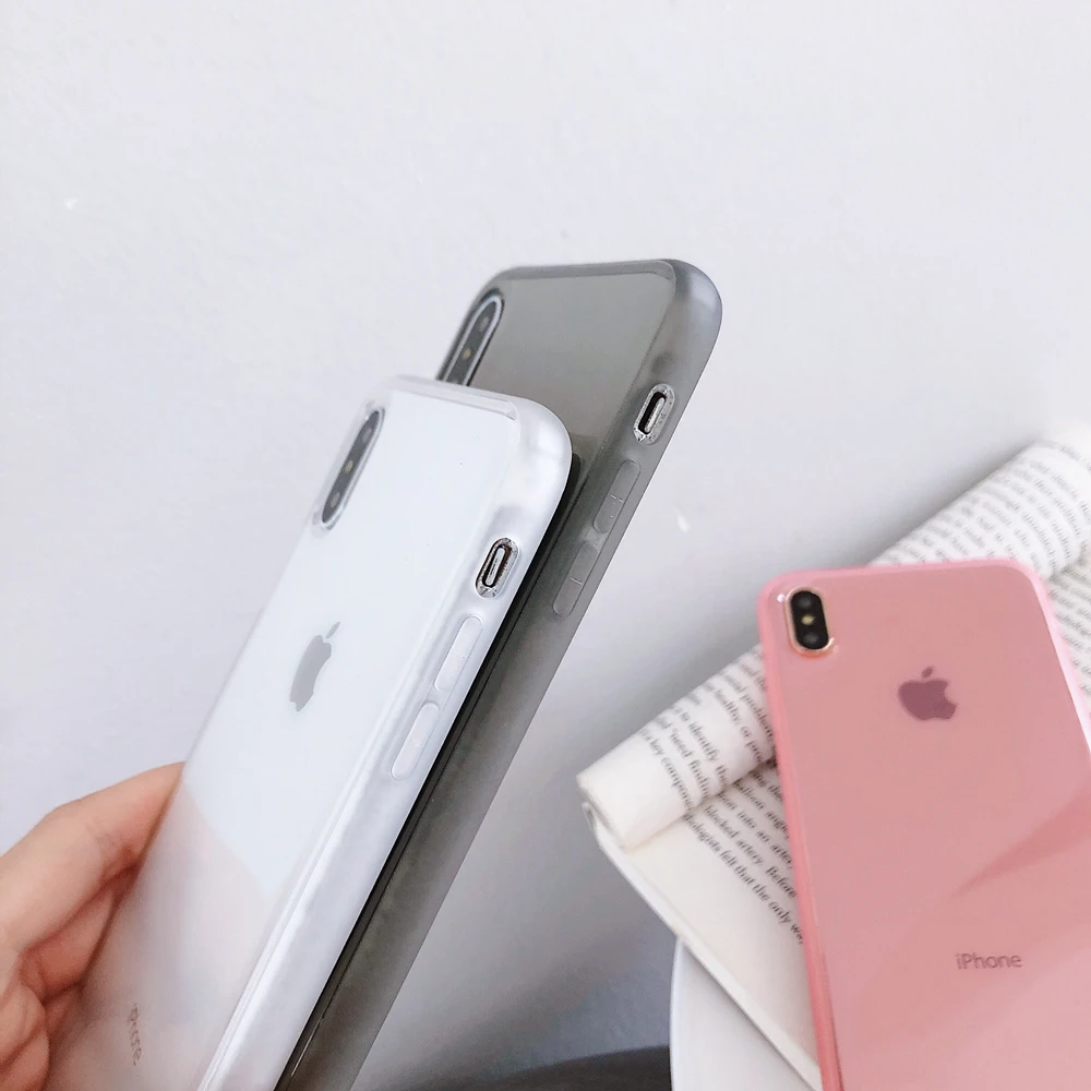 Роскошный прозрачный чехол для телефона iPhone X XS MAX XR зеркальный мягкий из ТПУ 11 Pro