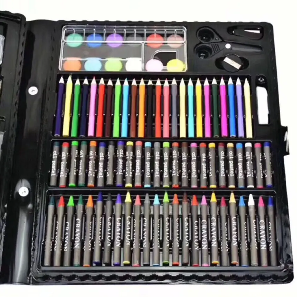 

Watercolor Pen/Crayon/Color Lead/Gouache 150 Pieces Painting Graffiti Children's Brush Art Stationery Gift Painting Tool Set