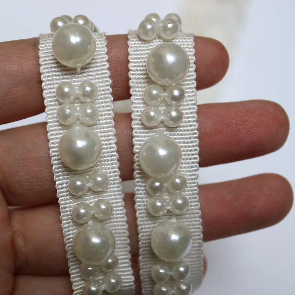 1 ярд жемчужины бриллианты для одежды сумок аппликации ручной работы с бисером