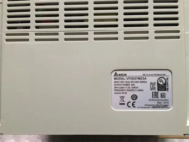 

Инвертор Delta VFD037M23A, 230 кВт, 220 В, в, 3-фазный Zhongda Dentsu