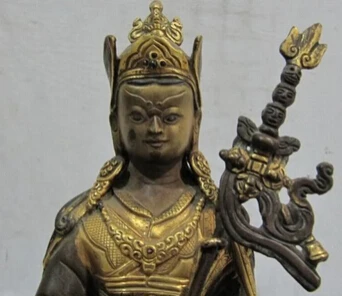 Статуэтка падмамбава статуэтка Будды бронза 100% дюйма 24 К бесплатная доставка |