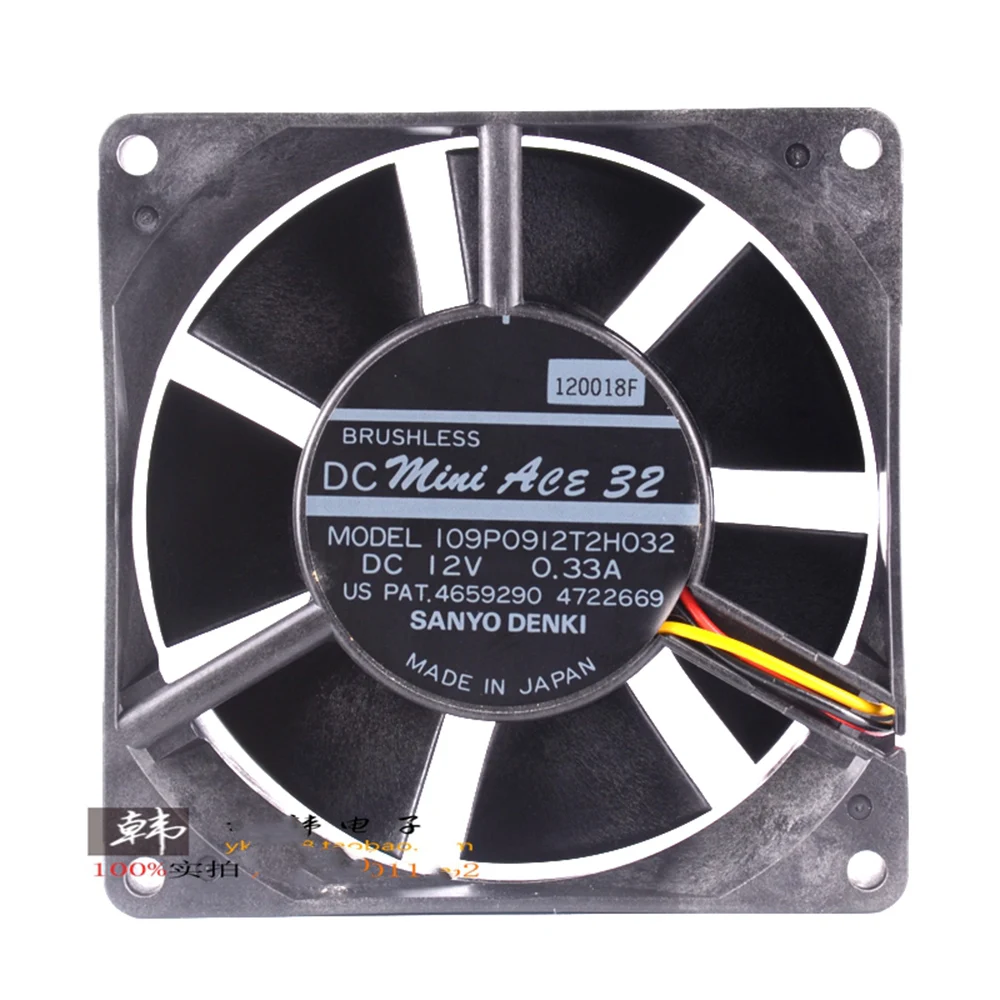 

Для SANYO 109P0912T2H032 9032 9 см 90X90X32MM DC12V 0.33A 3 провода