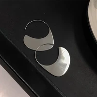 irregular metal stud earring punk exaggerated retro fashion personality moon earrings women silver jewelry accessories