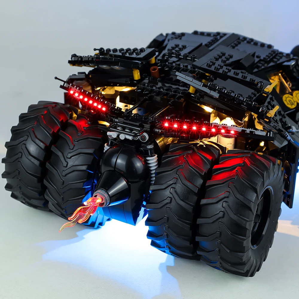 Набор со светодиодсветильник кой для Batmobile Tumbler 76240 автомобильные игрушки блоки