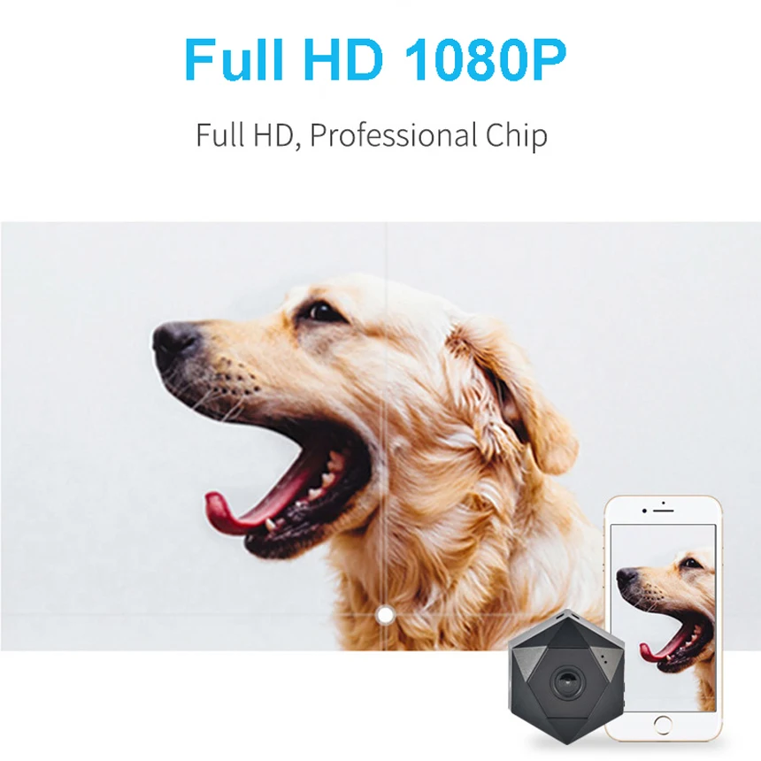 Hebeiros HD 1080P аккумуляторная батарея мини камера портативная DV видеокамера IP