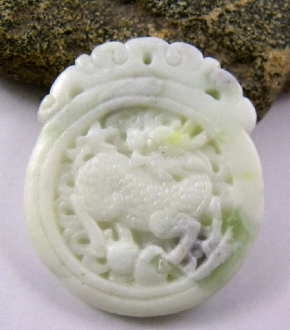 Lantian Chalcedony Kylin Amulet Pendant 352# | Pendants