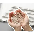 Расческа с 5 кольцами из прозрачного пластика, 0,63 дюйма1,6 см, 80 листов, 5 колец