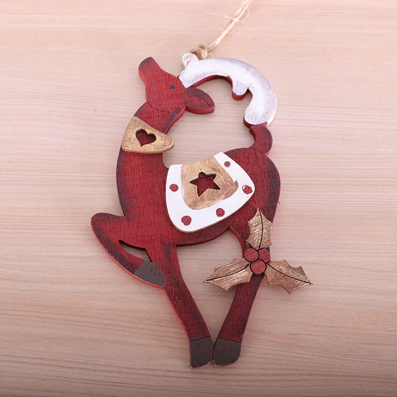 

Wooden Elk Pendants Deer Christmas Tree Pendants Christmas kids Gift Wood Ornament