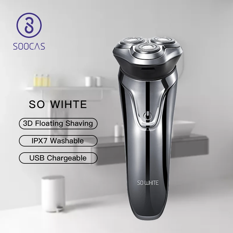 Soocas SO WHITE 3D умная Электрическая бритва для мужчин с USB аккумулятором светодиодный
