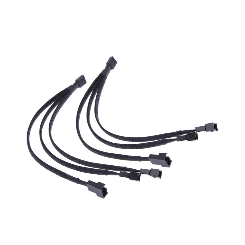 4Pin PWM Fan Cable Cooling 1 to 3 Ways Splitter Sleeved Extension Braided | Компьютеры и офис